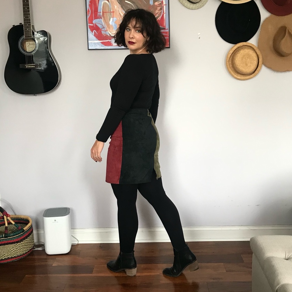 The limited leather skirt